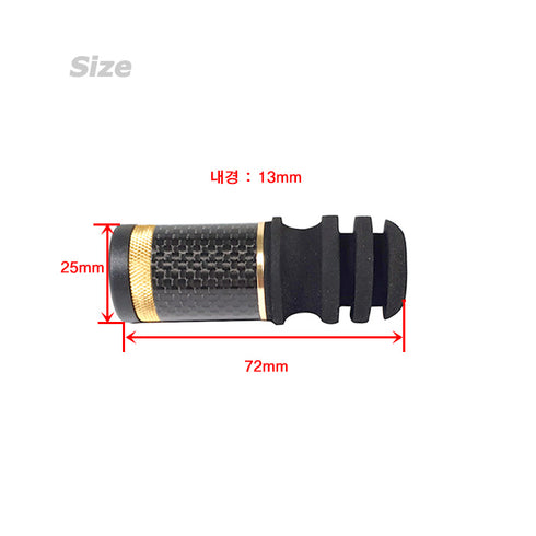 Rod Butt Cap with EVA and Carbon Grip (GE-WH070) - Bonded.